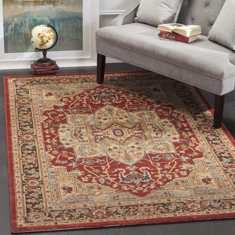 Astoria Grand Pennypacker Performance Natural/Navy Rug & Reviews Wayfair